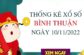 Thống kê xổ số Bình Thuận ngày 10/11/2022 thứ 5 hôm nay