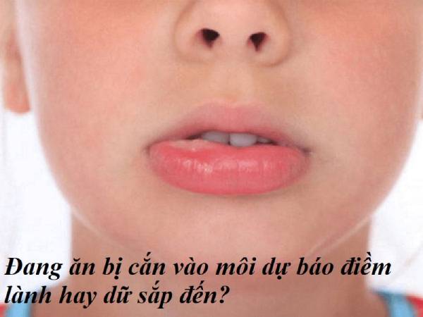 ăn cơm cắn vào môi là điềm gì